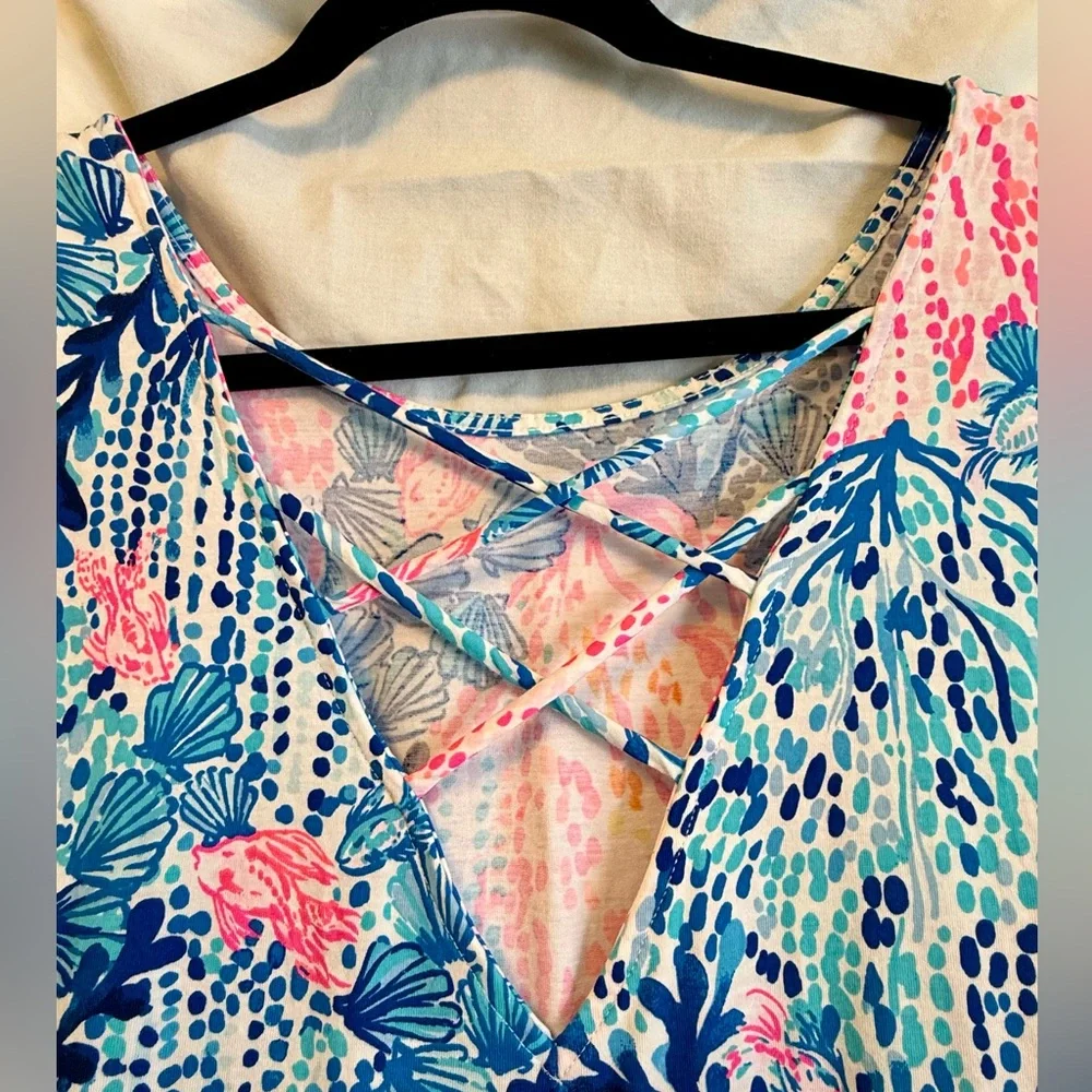 RARE_Lilly Pulitzer Kristen Swing Dress Resort White Sway With Me Excellent Cond - Picture 6 of 9